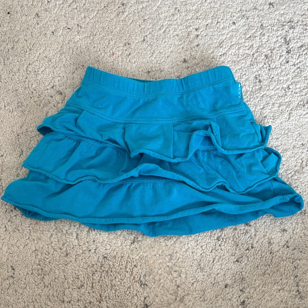 The Children’s Place Size 5 Aqua Blue Ruffled Tiered Girls Skort